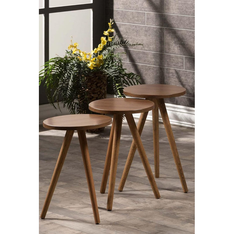 Jadyn Living Room Table Set, Walnut