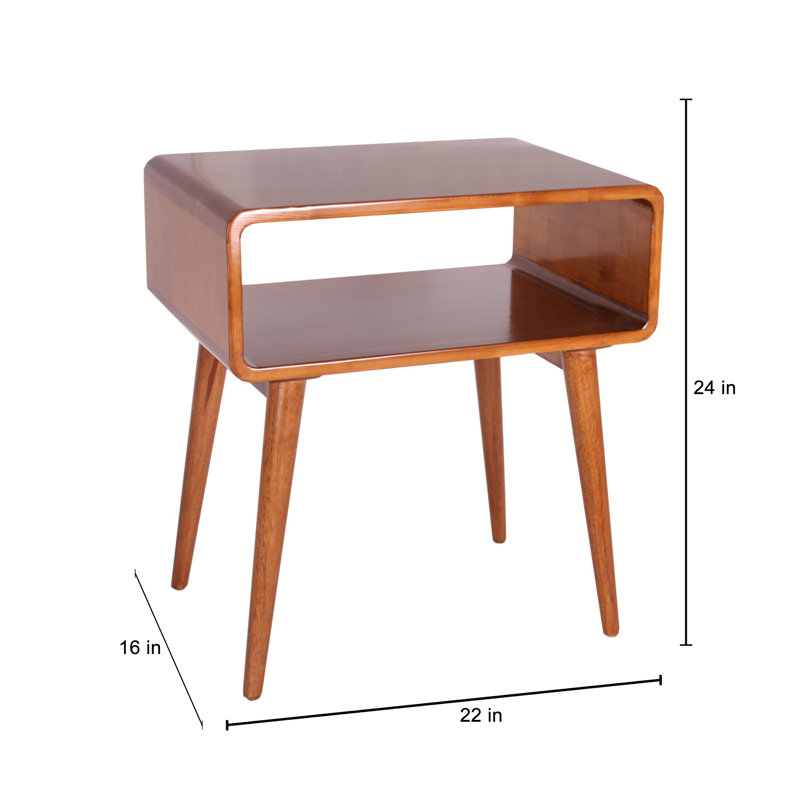 Solid Wood End Table, Natural