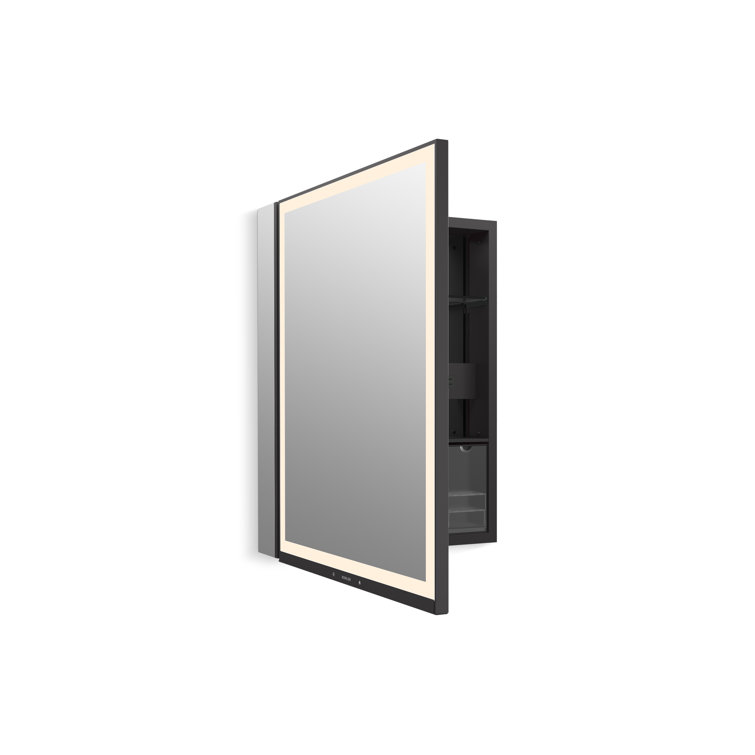 KOHLER Collage 24 in. x 32 in. Lighted Left-Hinged Rectangular Medicine Cabinet with Mirror