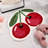  Cherry Bath Mat, Cute Bathtub Rugs For Living Room And Bedroom, Luxury Funky Fruit Shaped Bathroom Mats, Non Slip Absorbent Washable Plush Shower Rugs-1800002839