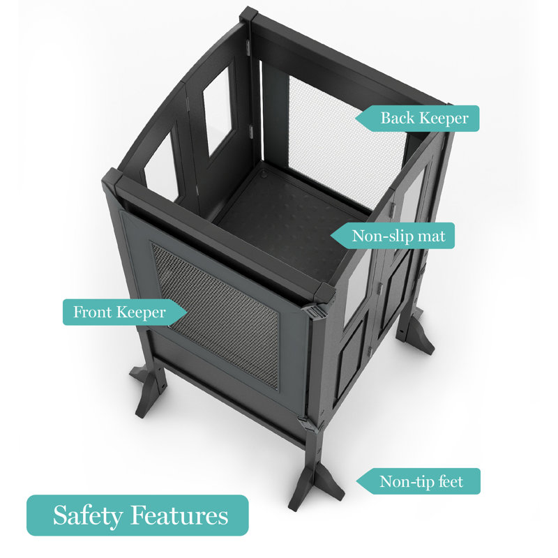 Marchepied pliable pour enfant Martha Stewart, Gris anthracite