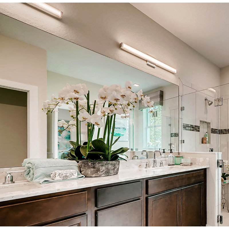 Sydni 1-Light Dimmable LED Bath Bar, Satin Nickel