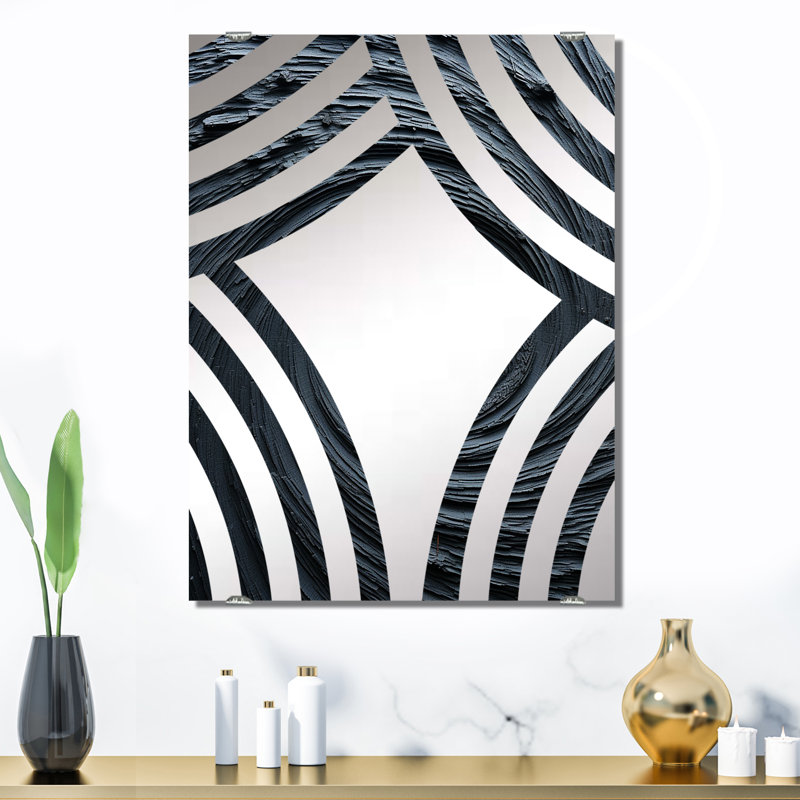 Witman - Abstract Modern Spiral Mirror Wall Decor MIR137922, 40" x 30"