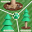 Arbre à chat naturel vert avec poteau à griffer - Grattoir à chat en sisal en forme d'arbre, grande tour de jeu robuste de 31,5 po de hauteur pour chats d'intérieur-424199858