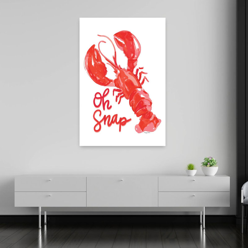 Oh Snap Lobster Lobster Lobster Art côtier, H 60 po x l 40 po