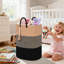 Panier à linge tissé pour paniers à linge rectangulaires avec perles Pampille Panier de rangement pour jouets Panier à linge grand pour l'organisation de la salle de lavage