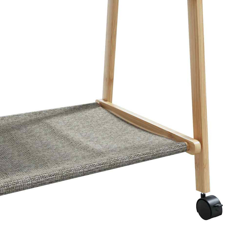  Portant à vêtements avec tablettes et roulettes 41,7 po x 13,4 po x 41,9 po