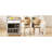 82.7 Inch Kitchen Island With Extendable Table For 2-6, White, Double Storage, 2 Drawers, Side Shelves, Timeless Design Dining White Wood Grain, Double Ac Outlets, 1 , Type-C, Drawers-344133659