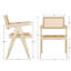 Chaise avec accoudoirs en bois massif Erna