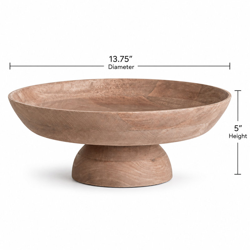 Wood Serving Bowl, Ash Brown