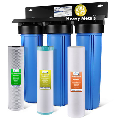 Whole House Water Filter System, Reduces Sediment, Iron, Hydrogen Sulfide, PFAS, Lead, Chlorine, Chloramine, Manganese, 3-Stage Whole House Water Filtration System