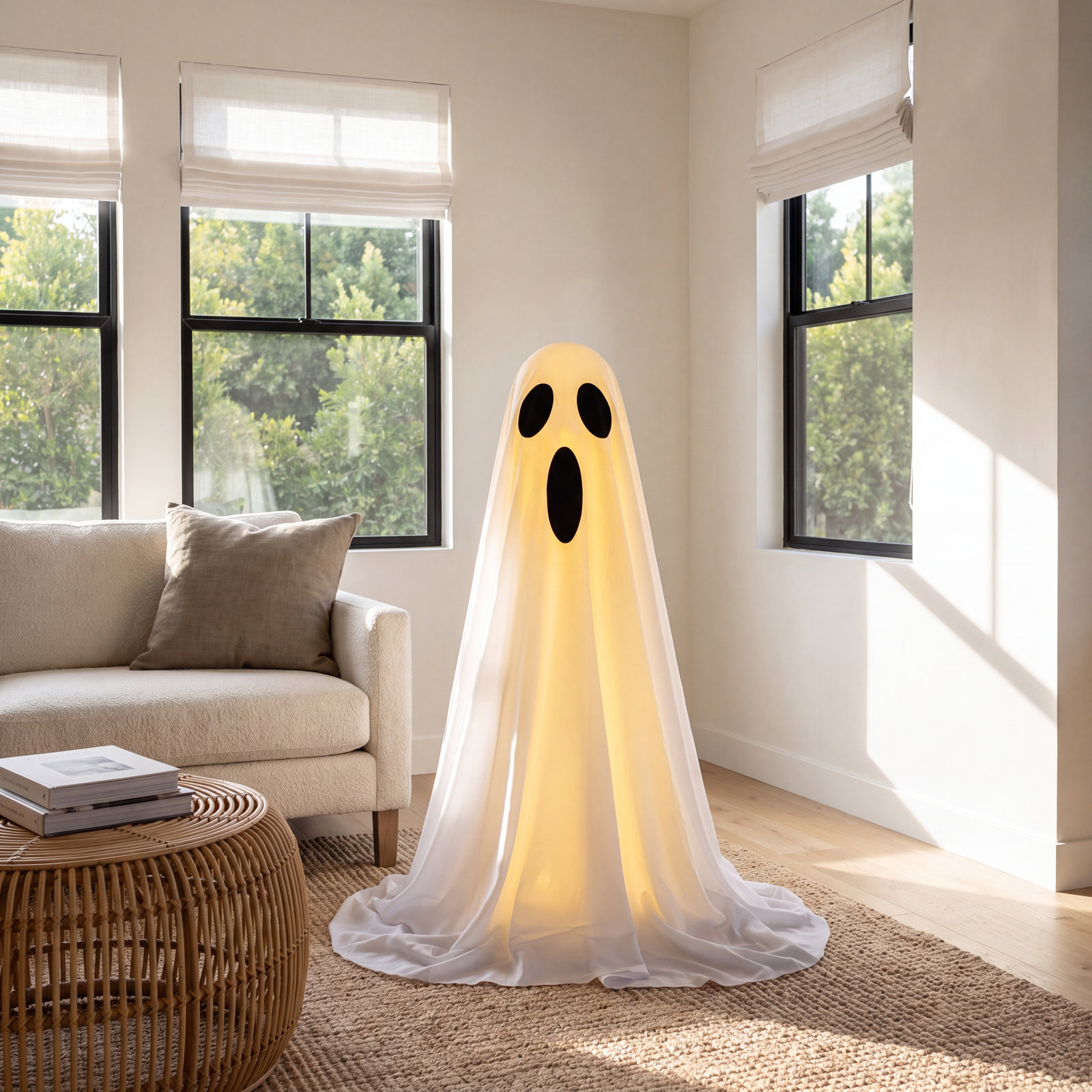 2-Piece Lighted Standing Ghost Set