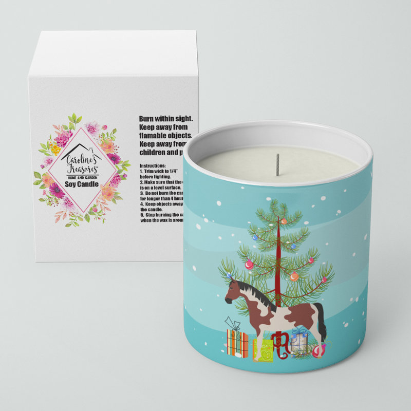 Pine / Christmas Tree Scented Jar Candle with Ceramic Holder