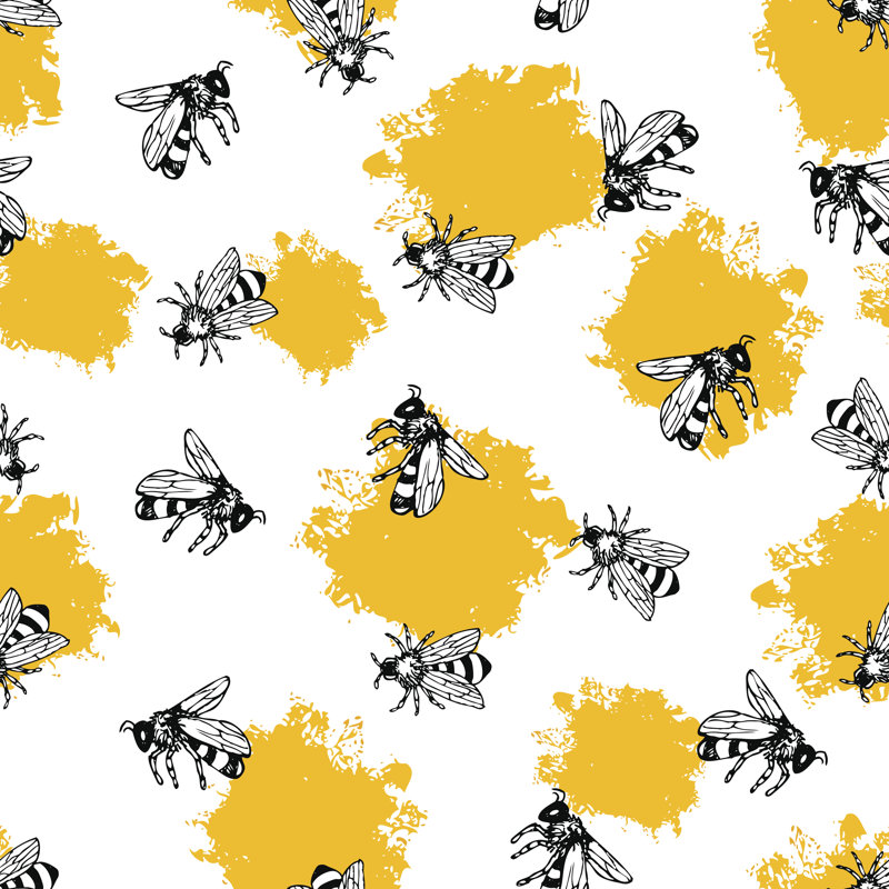 " Honey Bee Pattern ", 12" H x 12" W  