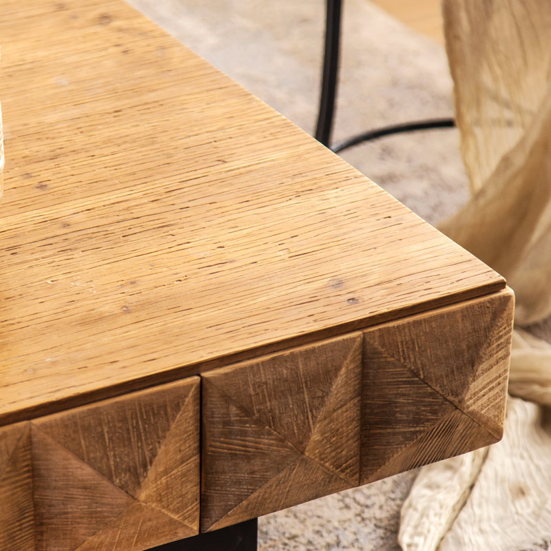 Ekaterini Solid Wood Top Single Coffee Table, 18.31" H x 41.73" L x 41.73" W