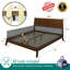 Structure de lit en bois massif de qualité supérieure avec tête de lit, lit en bois de tête de lit haut scandinave Signature, capacité de 800 lb, aucun sommier requis, convient à tous les matelas-56574996-56574997