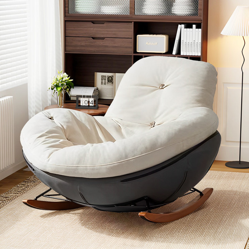 Chaise berçante moderne rembourrée
