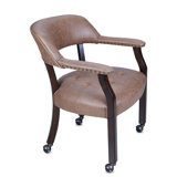 Faux Leather Swivel Armchair