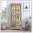 Curio Display Cabinet,Antique Display Cabinet with Glass Doors Adjustable Shelves for Collectibles Four Door Design-1051743718