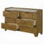 Commode transitionnelle à finition brune avec 6 tiroirs de rangement et meubles de chambre à coucher 1 pièce en bois d'hévéa massif