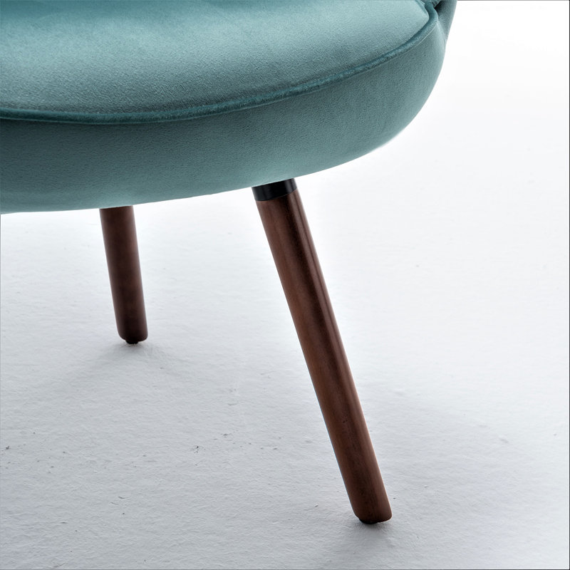 Barrion Upholstered Armchair, Teal Velvet