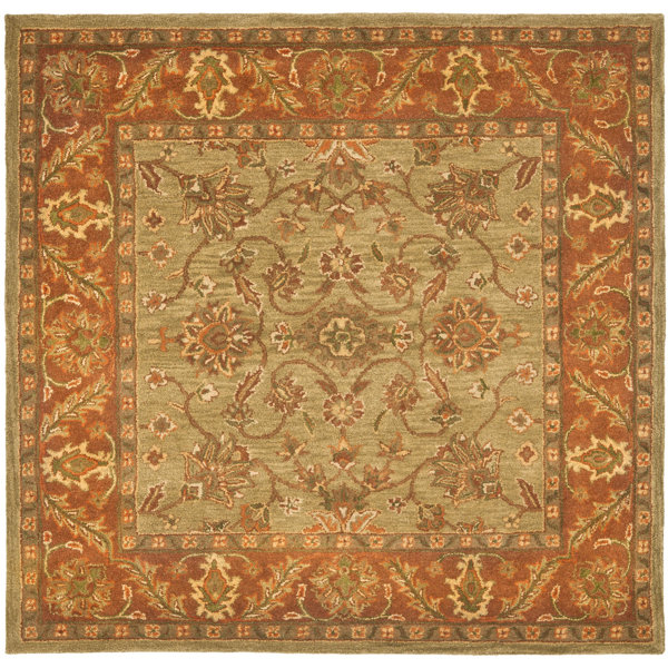 Fleur De Lis Living Santoyo Hand Tufted Wool Floral Rug & Reviews | Wayfair