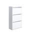 Adel Shoe Rack Cabinet, Shoe Storage Organiser with 3 Flip Doors, 65 x 32 x 118 cm Shoe Cupboard-1004121604