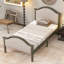 Twin Size Bed Frame With Headboard And Footboard, Upholstered Twin Platform Bed With Strong Wooden Slats Support,Grey-835007219