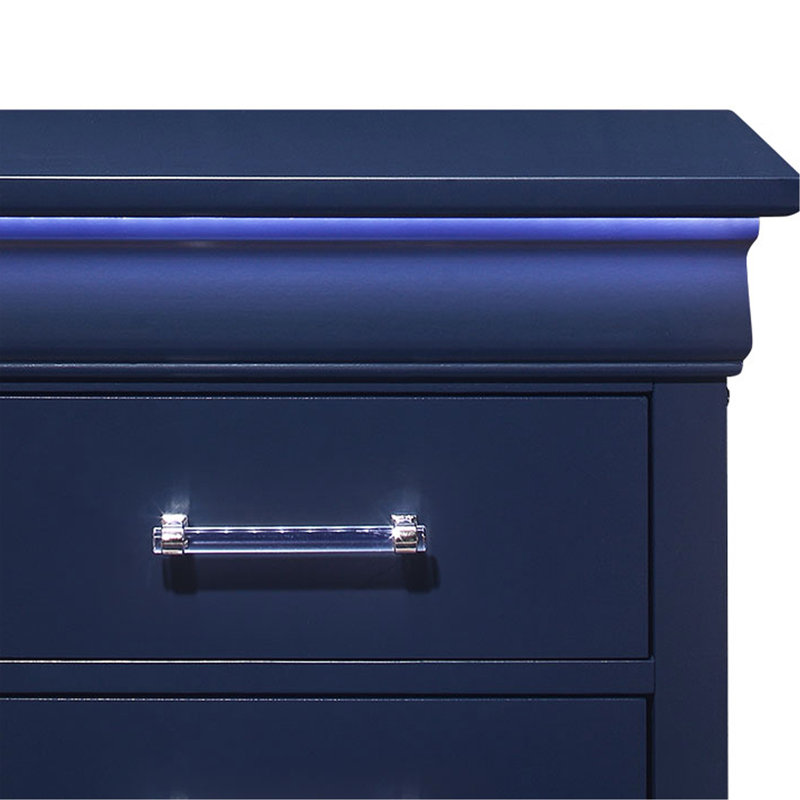 Nightstand With Led, Blue