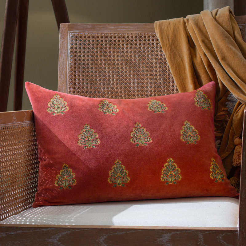 Floral Rectangular Throw Cushion