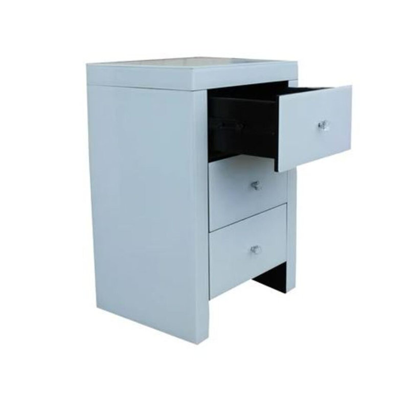 Cornelia White Frosted Nightstand