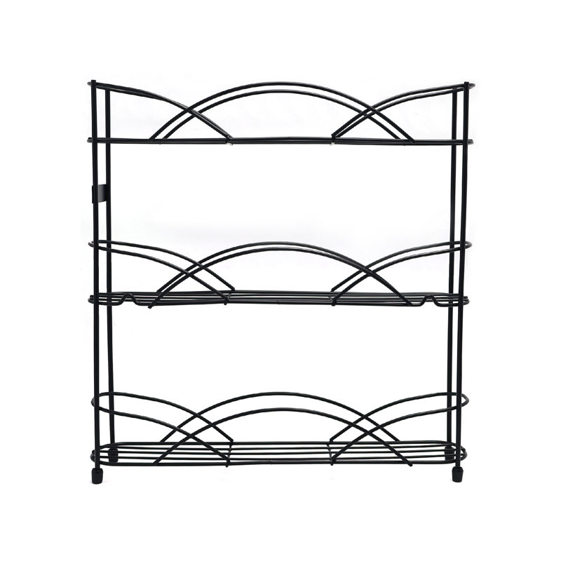 Buckingham 3 Tier Free-Standing Spice & Herb Rack Organiser 33 cm, Black