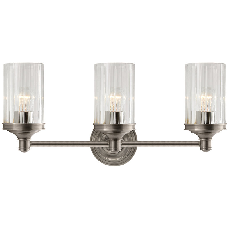 Alexa Hampton Ava Triple Sconce, Antique Nickel