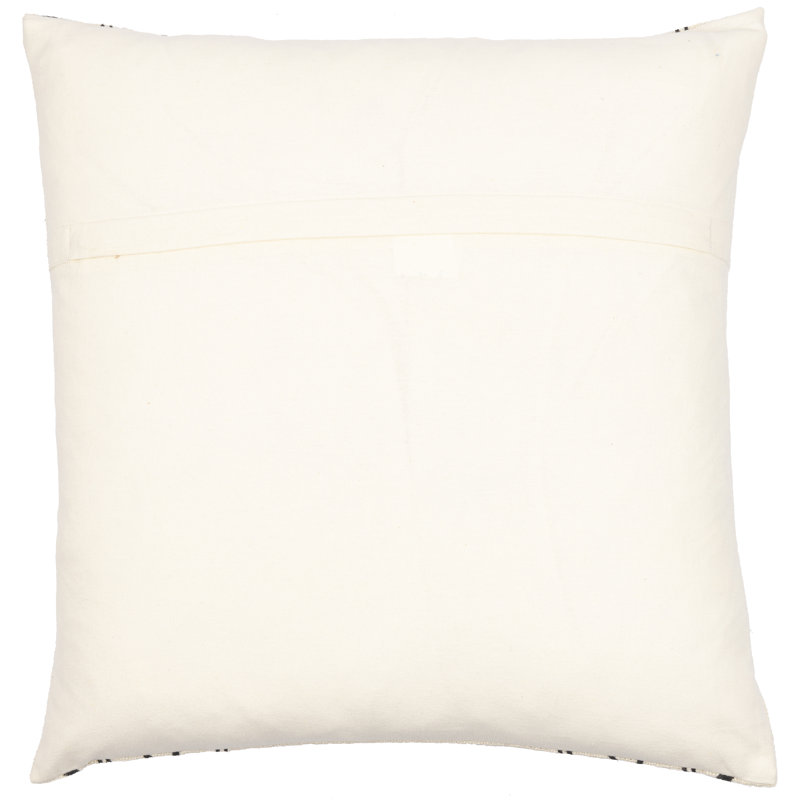  Pillow Cover Throw, 18" x 18", Cream/Black