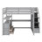 Loft Bed With Desk And Shelves, Two Built-In Drawers, Storage Staircase-122428049