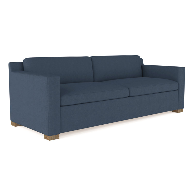Canapé Mercer, H 33,5 po x l 96 po x P 39 po, Velours écrasé graphite, Patiné