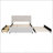 Full Size Upholstered Platform Bed With Brick Pattern Headboard And Storage