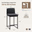 Ensemble de 2 tabourets de bar modernes en cuir synthétique avec dossier et tabouret de comptoir confortable pour la cuisine et la maison-118620198