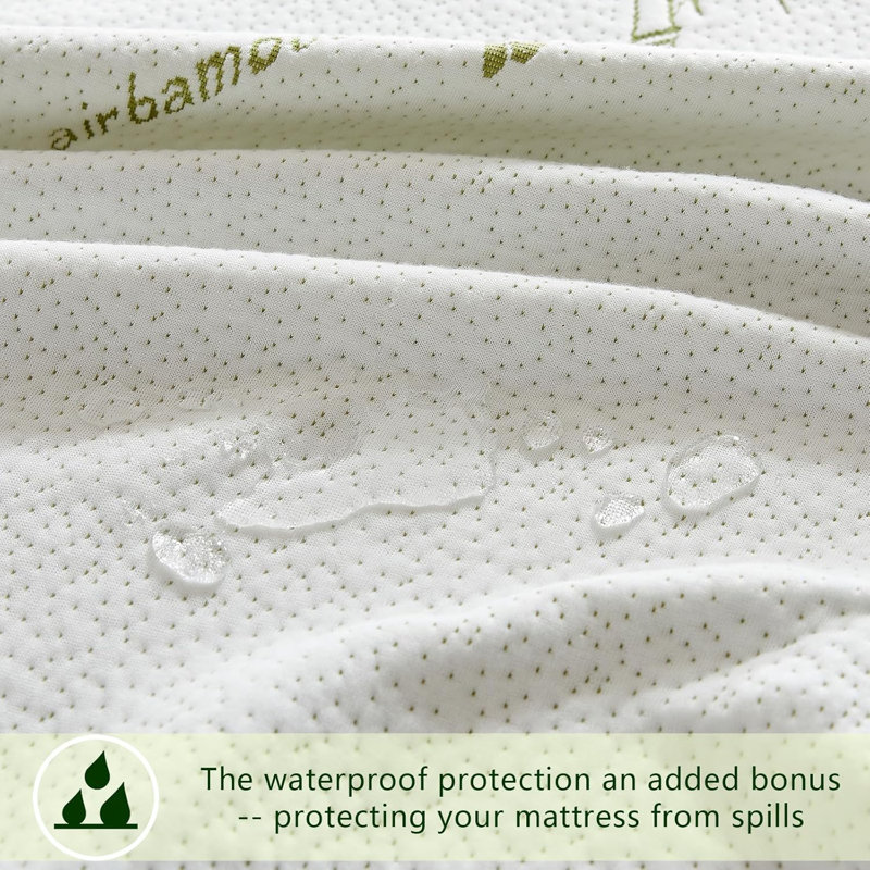 Housse de protection pour matelas en mousse viscoélastique gélifiée mi-ferme Alwyn Home, Grand lit, 6"