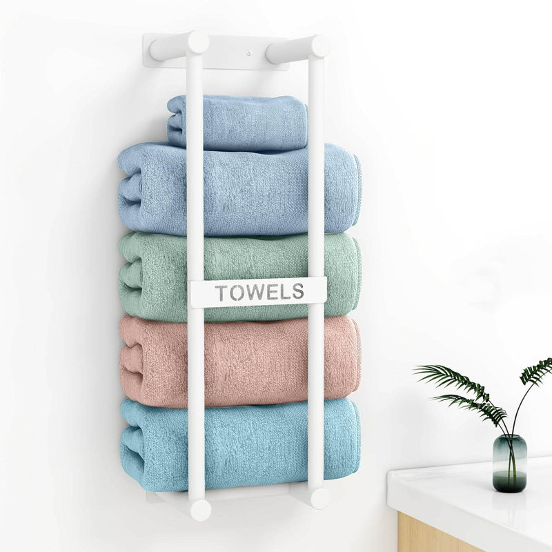 Wall Mounted Required Towel Rack, White