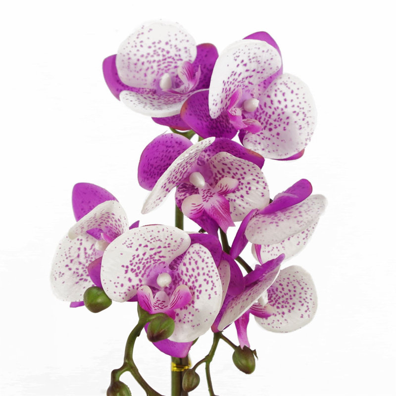 50cm Faux Plant in Pot Liner, Purple / White