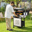Barbecue au propane à 4 brûleurs avec barbecue de jardin à brûleur latéral en acier inoxydable-117792797