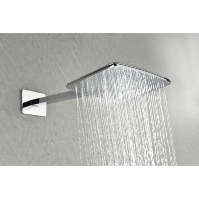 Shower System With Shower Head, Hand Shower, Slide Bar,, Shower Arm, Hose, Valve Trim, And Lever Handles