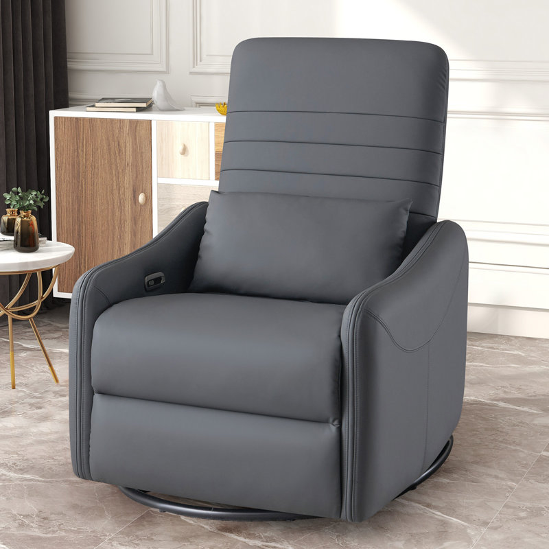 Fauteuil inclinable Taeju, Cuir synthétique gris