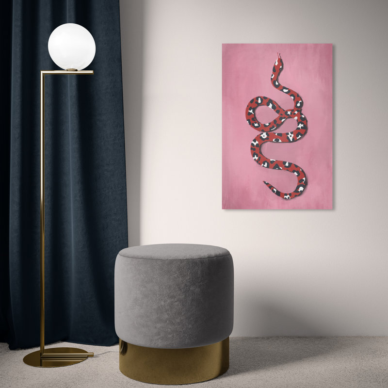 Cadre rose sur toile «Pink Around I», Toile tendue, H 45 po x l 30 po