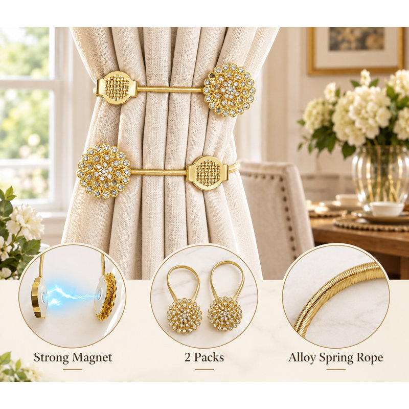 Magnetic Tiebacks for Curtain 2 Pack