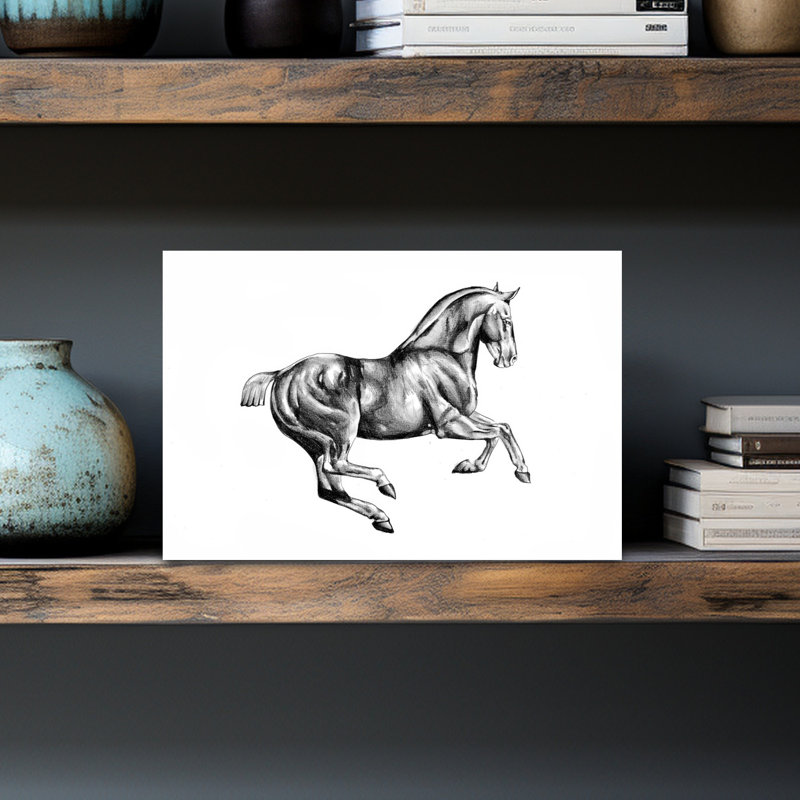 «Majestic Horse», impression d'art contemporain cheval élégant, H 12 po x l 18 po