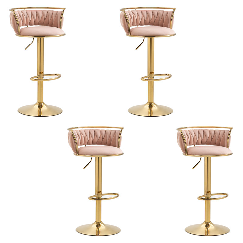 Tabouret de bar Christal, Or, Pink