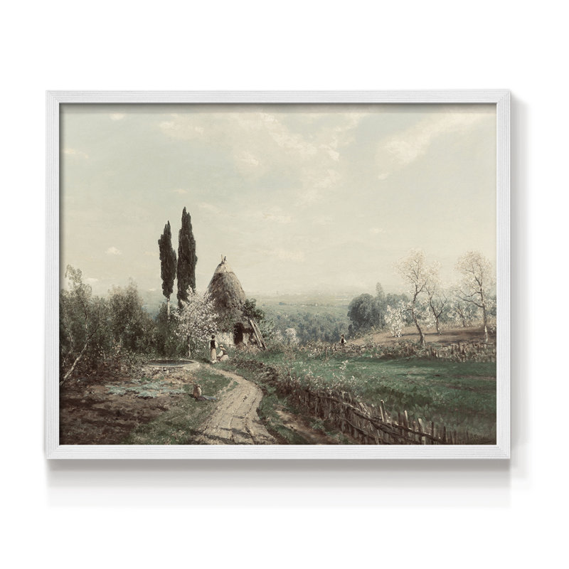 Paysages rétro-CCLV-reproduction encadrée, H 16 po x l 20 po, Blanc