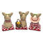 Joyeux pique-nique rassemblant un lapin, ensemble de trois figurines, statue de lapin de printemps, décoration de 4,5 po